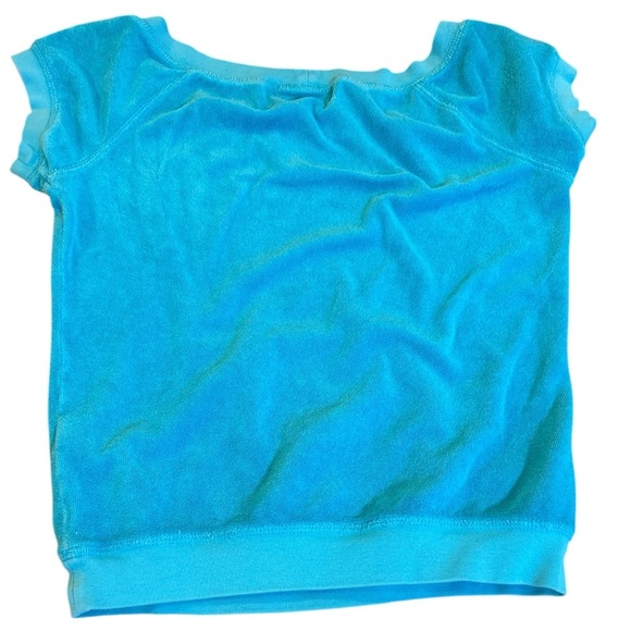 Girls Juicy Couture Zip Up Orange jacket & green & turquoise tops sz M bundle - Picture 3 of 13